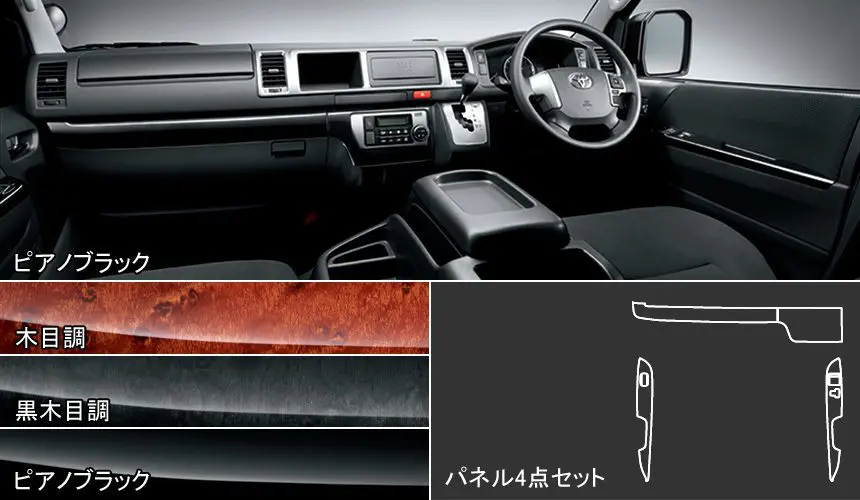 Modellista Interior Panel Set for Toyota Hiace Wide