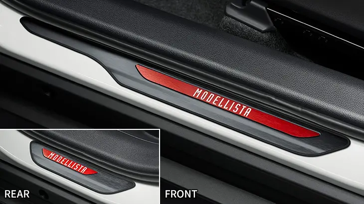 Modellista Scuff Plate Smoke x Bordeaux red for Toyota Yaris Cross