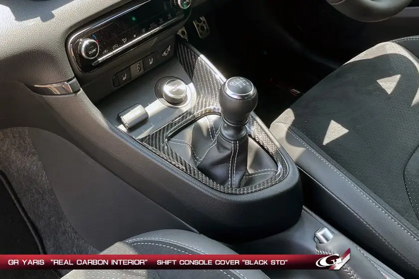 GRAZIO Black Shift Console Cover for Toyota GR YARIS