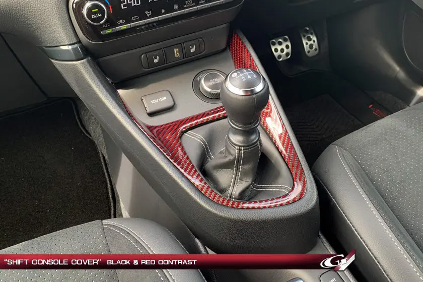 GRAZIO Red Shift Console Cover for Toyota GR YARIS