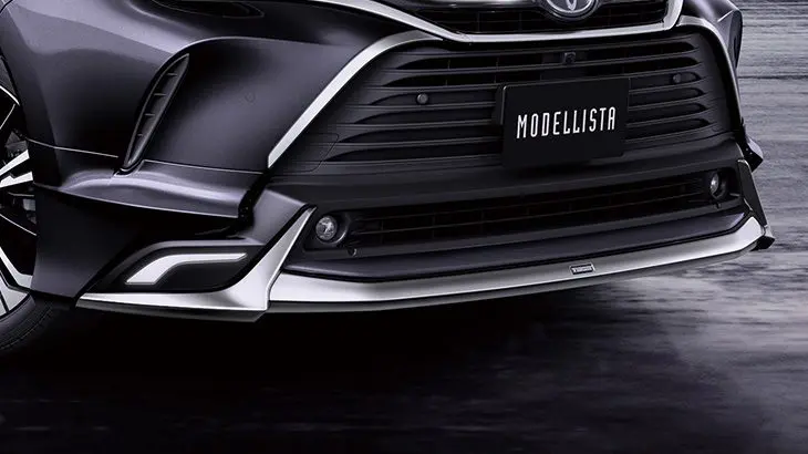Modellista GRAN BLAZE Front Spoiler With LED For Toyota HARRIER 80 Series