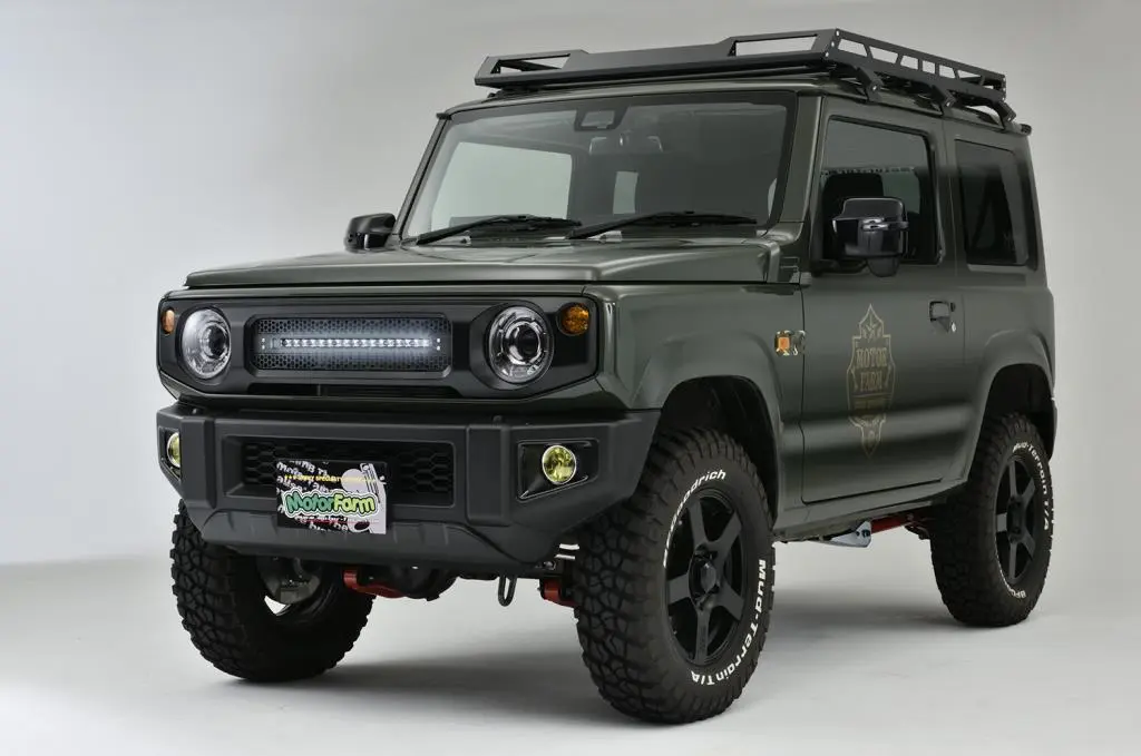 MOTOR-FRAM Grill with built-in bar LED for Jimny