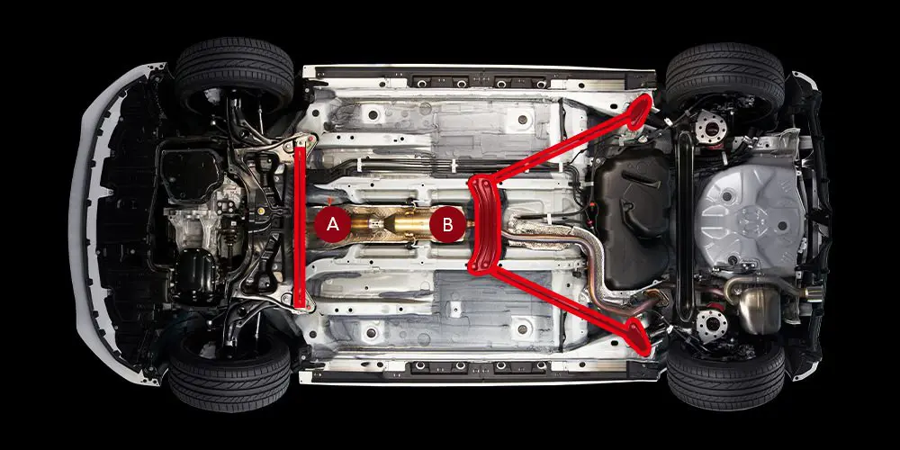 TRD GR brace set for Toyota Vitz GR Sport