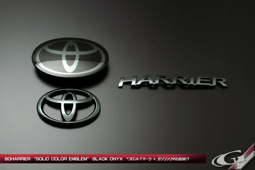 GRAZIO Solid Color Black onyx Emblem Set for Harrier 80