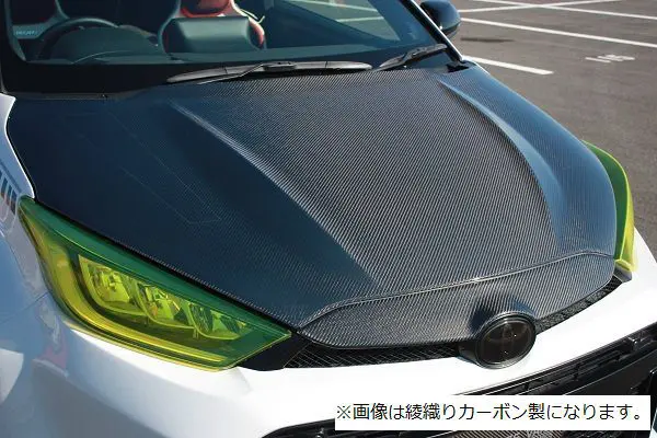 GARAGE VARY Plain Weave Carbon Bonnet for Toyota GR YARIS