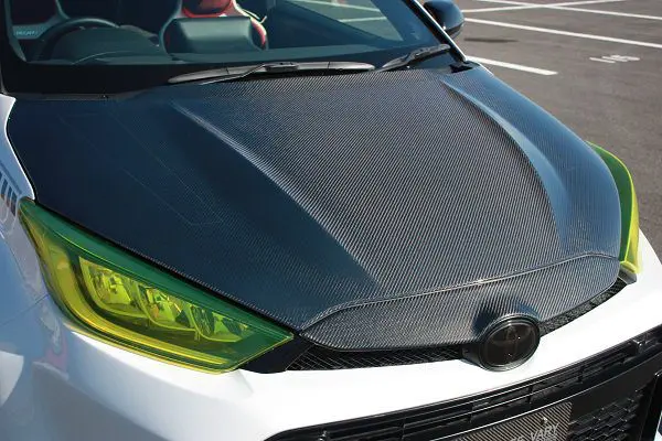 GARAGE VARY Twill Weave Carbon Bonnet for Toyota GR YARIS