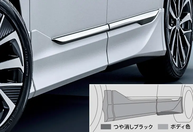 Modellista Aero Side Skirts for Universal Steps for Toyota Noah 2022~