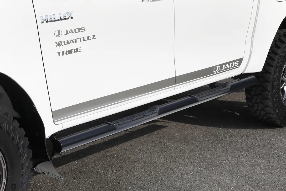JAOS Black Sidestep for Hilux 125 series Z "GR SPORT"