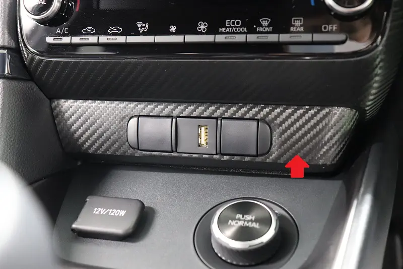 AQUA STYLE Center Switch Panel Carbon Sheet for GR Yaris