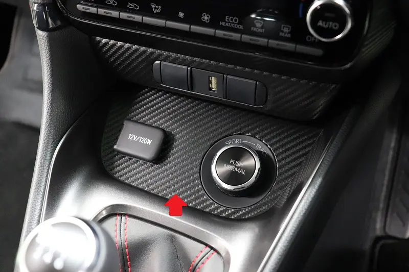 AQUA STYLE Power Outlet Panel Carbon Sheet for GR Yaris