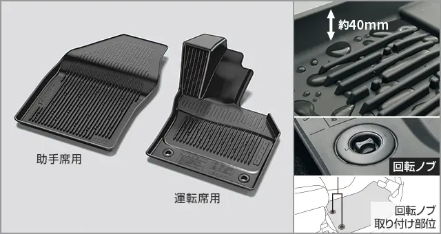 Toyota Genuine Floor mats for snow and leisure for Toyota Prius 2023