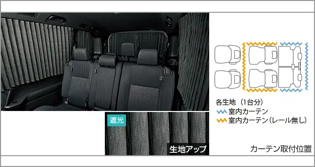 Toyota Genuine Indoor Curtain with light blocking function for Toyota Voxy 2023