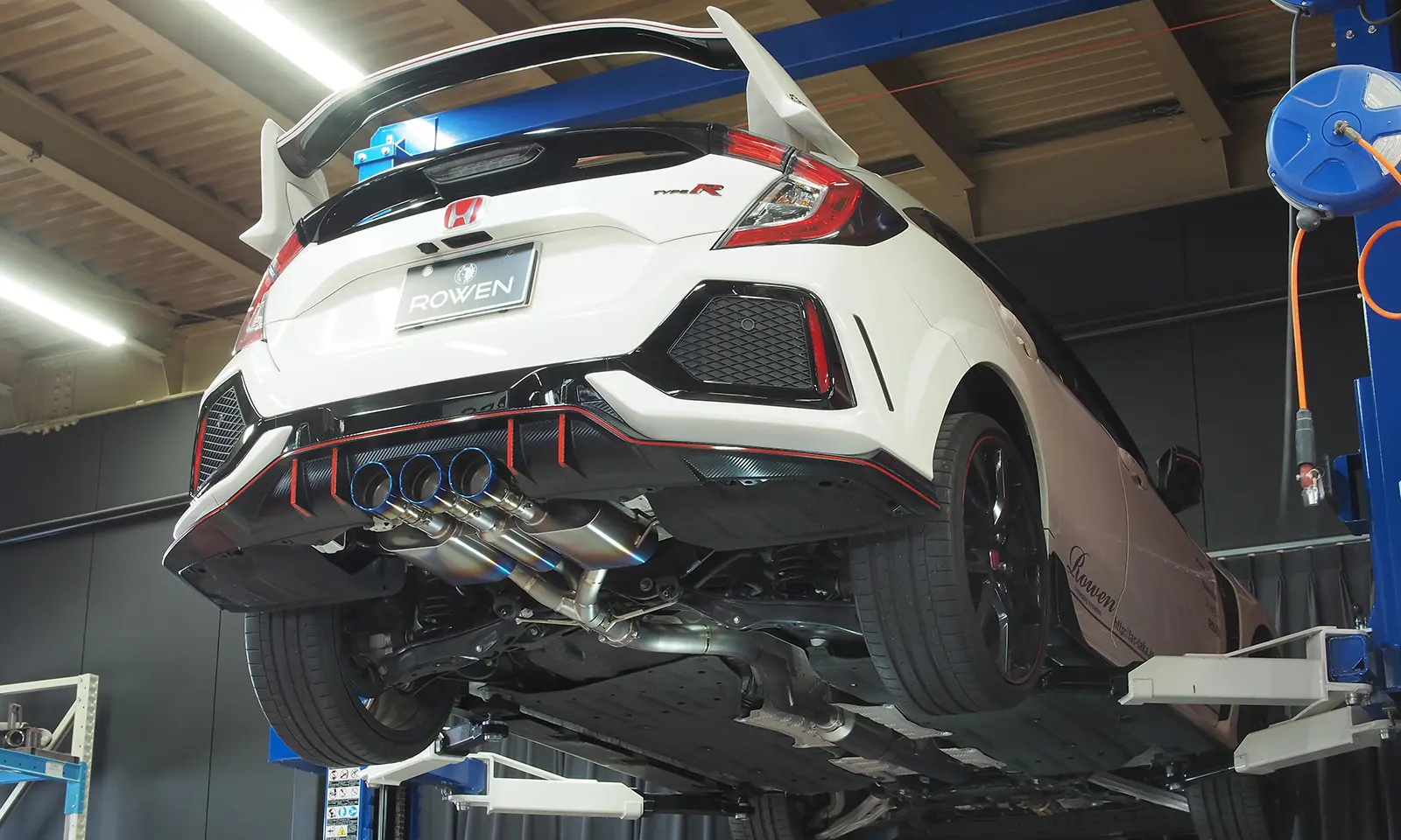 ROWEN Full Titanium PREMIUM01TR Titanium Tail Muffler for HONDA CIVIC Type R