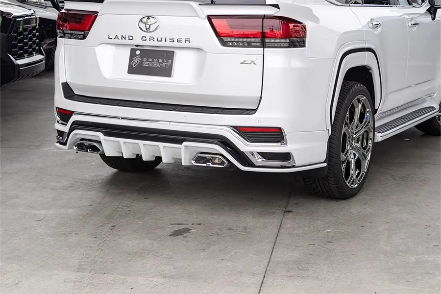 Double EIGHT Rear Spoiler for SENSE BRAND Muffler Cutter for LC 300 Modellista