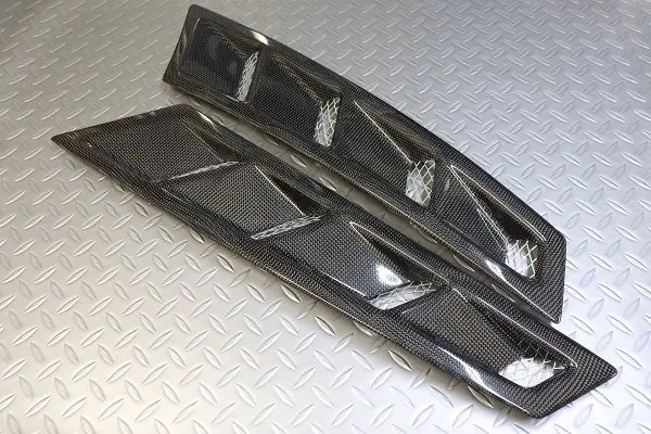 GARAGE VARY Plain Weave Carbon Bonnet Duct with Rain Guard for GR YARIS