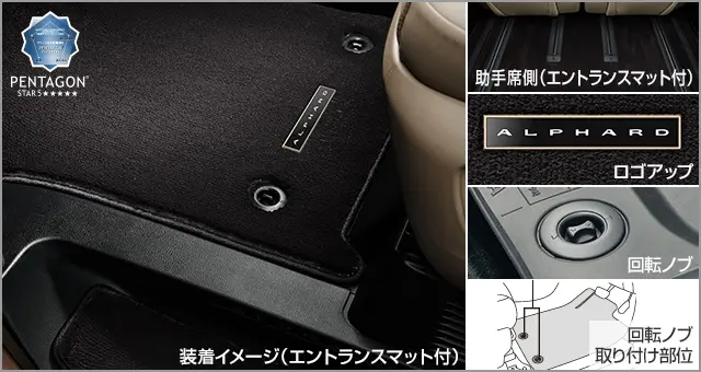 Toyota Genuine Executive Floor Mat with Entrance Mat for Toyota Alphard 2023~