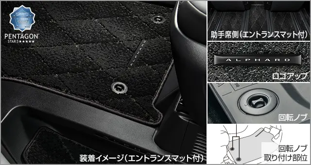 Toyota Genuine Royal Floor Mat with Entrance Mat for Toyota Alphard 2023~