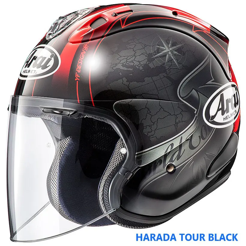 ARAI OPEN FACE VZ-RAM HARADA TOUR BLACK HELMET