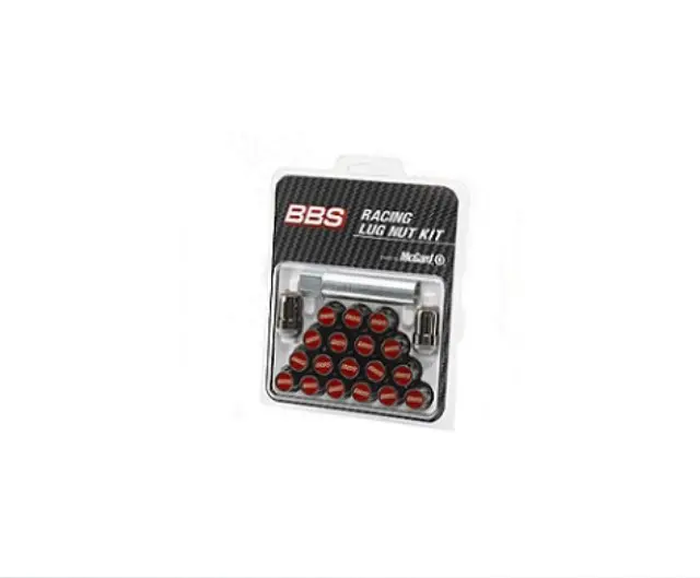 BBS RACING LUG NUT SET Black×Red for Alloy Wheels