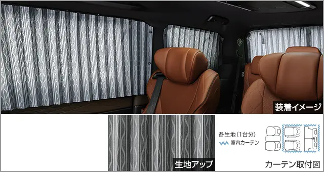Toyota Genuine Indoor Curtains for Toyota Vellfire 2023~