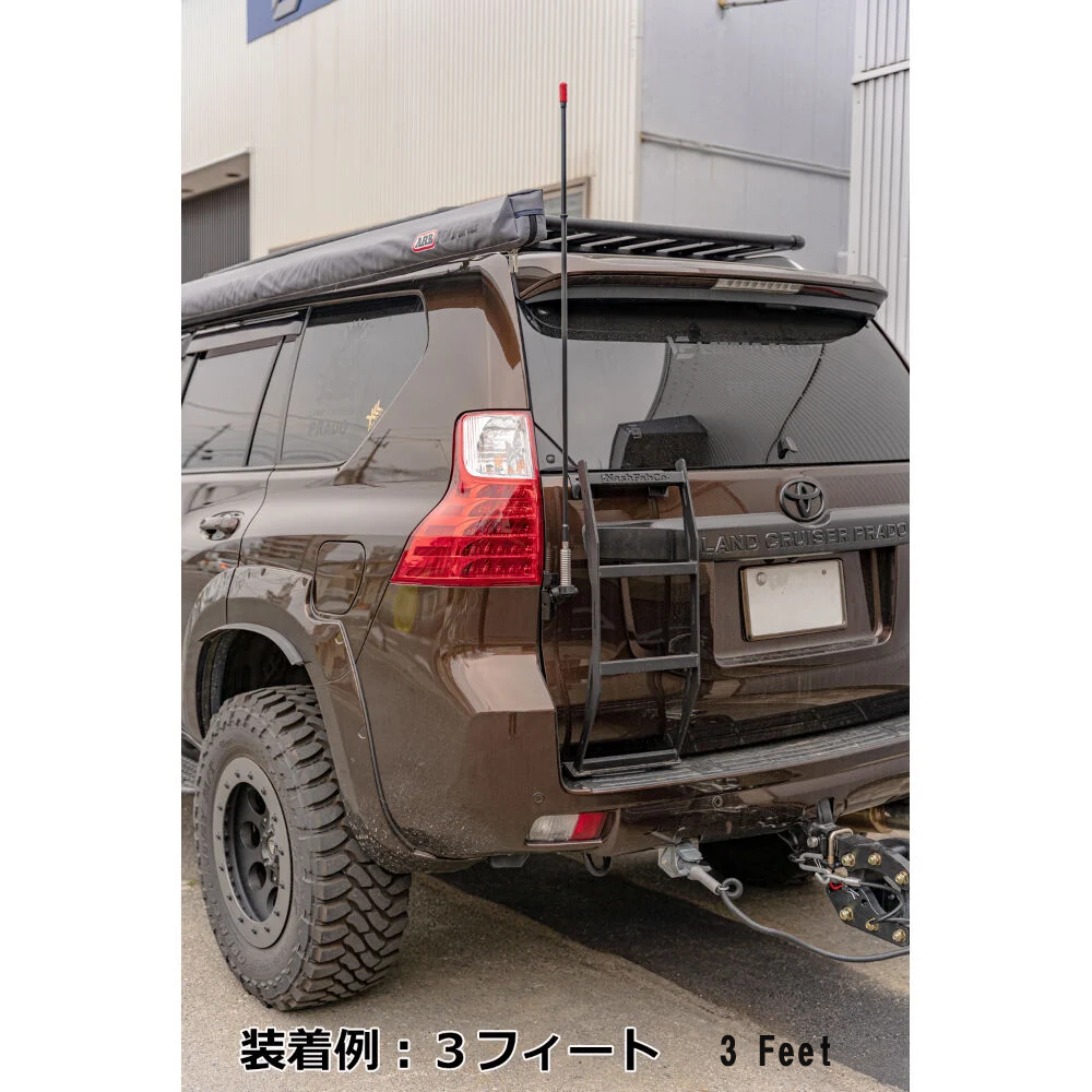 Ladder Frame FIRESTIK Flagpole Antenna Black Pole Flag Spring 3ft 90cm