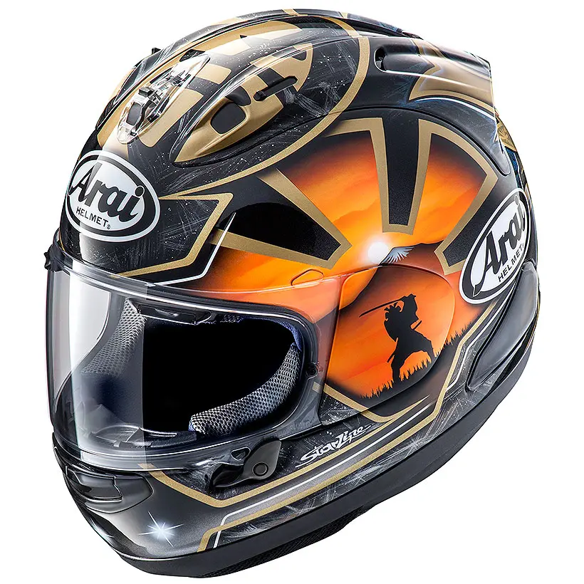 ARAI FULL FACE PB-SNC 2 RX-7X PEDROSA Samurai SPIRIT Gold HELMET
