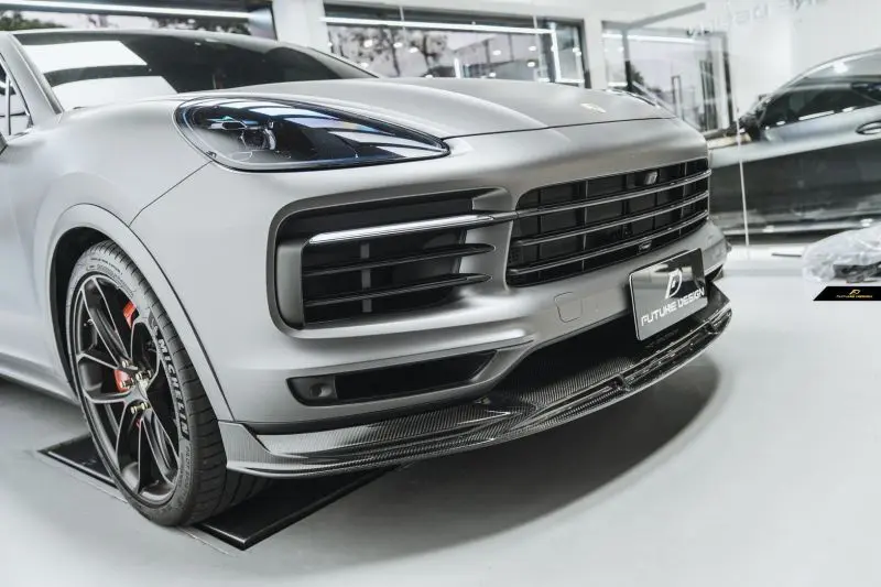 FUTURE Design Dry Carbon Front Lip Spoiler for PORSCHE Cayenne Coupe 9Y0