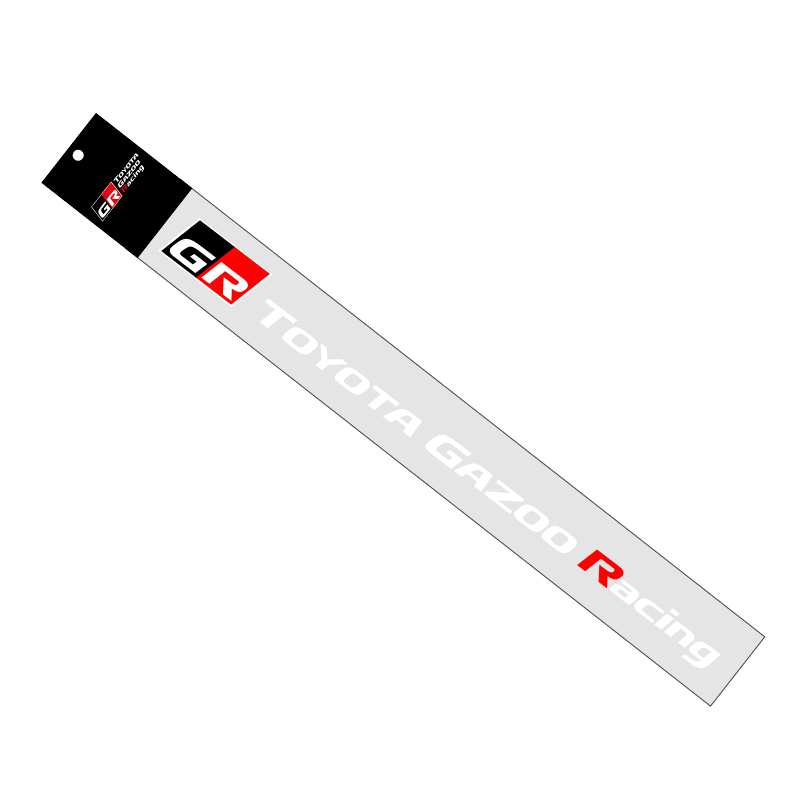 TOYOTA GAZOO Racing White Cutting Sticker GR17A019