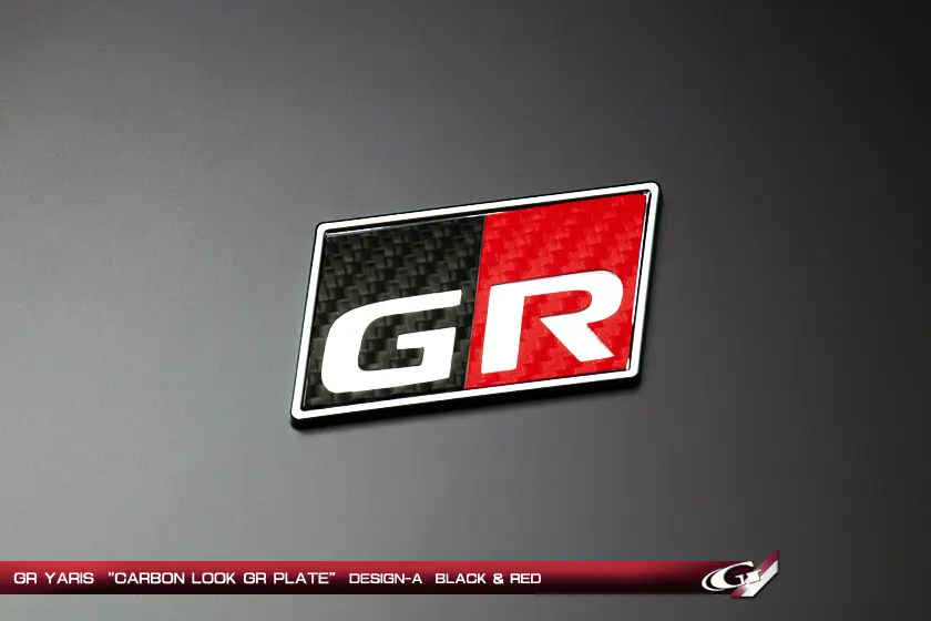 GRAZIO Carbon Look GR Plate Set for Toyota GR Yaris