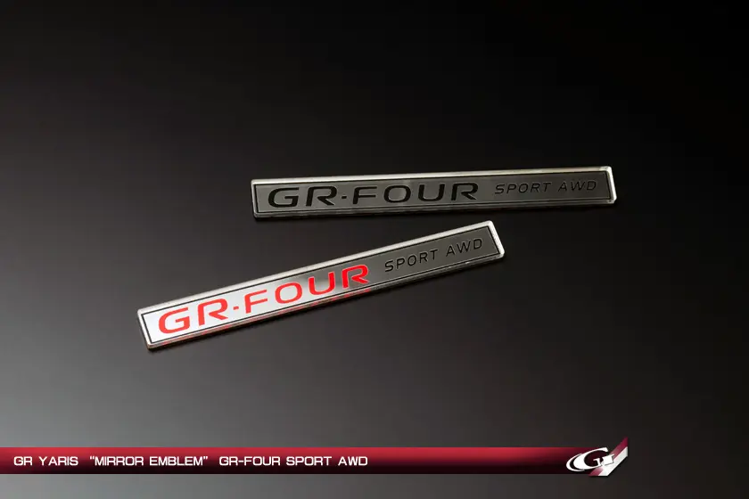 GRAZIO GR-FOUR SPORT AWD Mirror Emblem for Toyota GR Yaris
