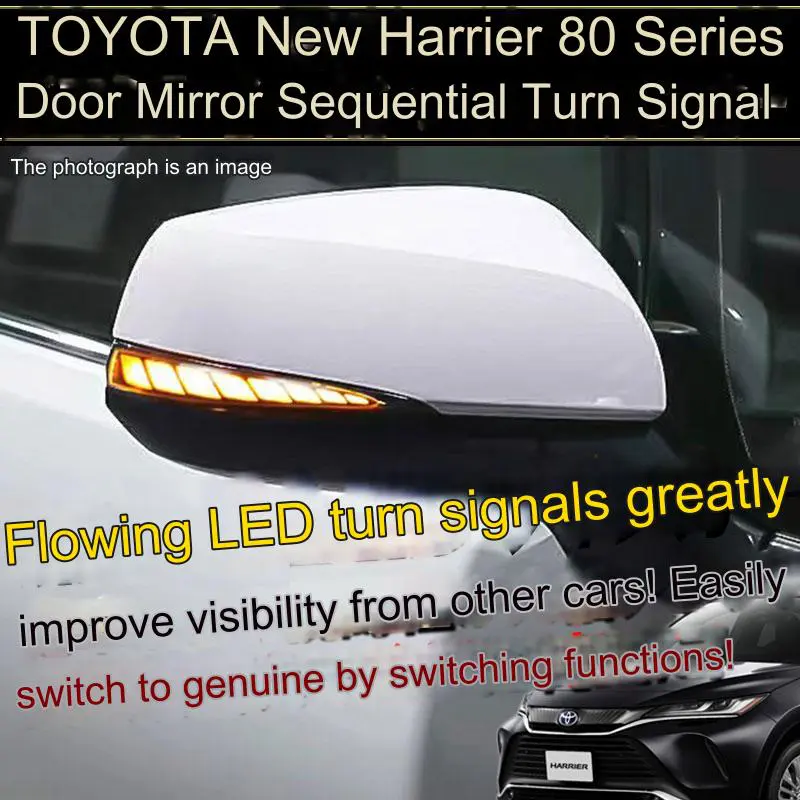 Enlarge Door Mirror Sequential Turn Signal for Harrier 80 series