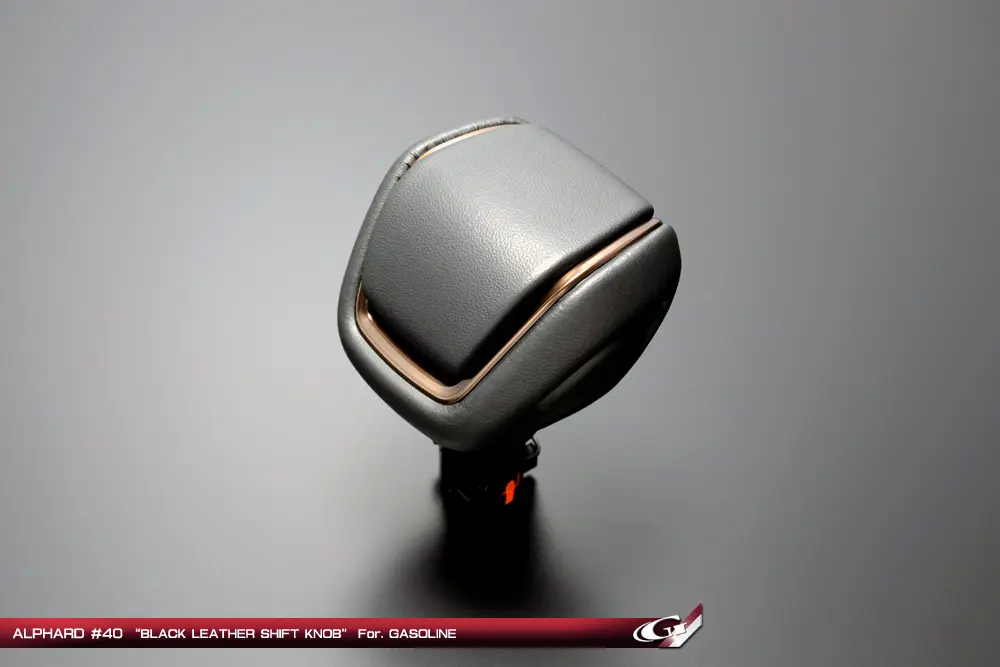 GRAZIO BLACK LEATHER SHIFT KNOB for ALPHARD GASOLINE 2023