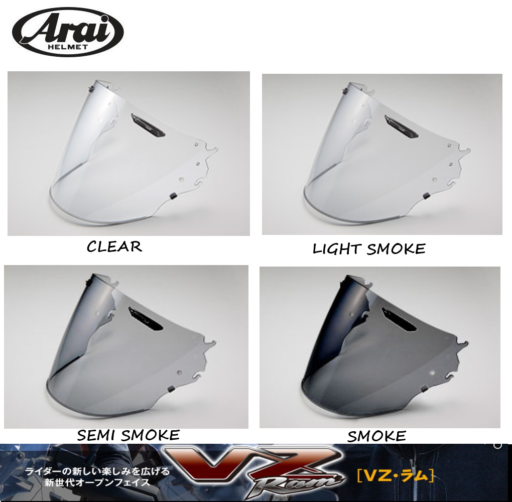 ARAI VAS-Z Blow Shield for OPEN FACE VZ-RAM