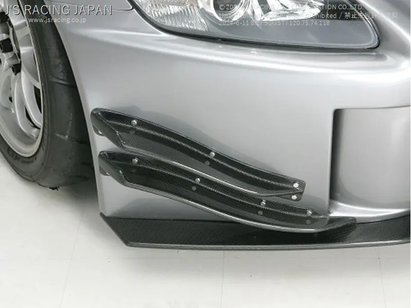 J'S RACING TYPE-S Bumper Exclusive Carbon Twin Canard for Honda S2000 AP1