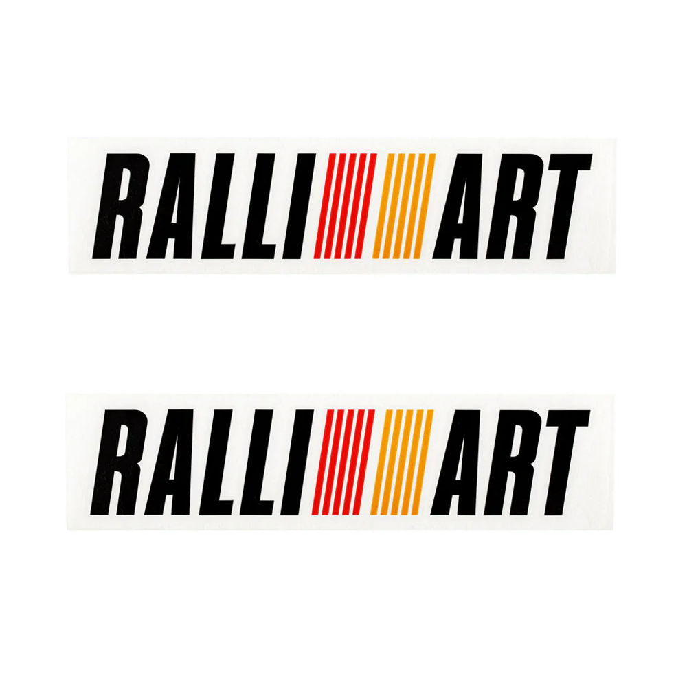 RALLIART Cutting Black Sticker M size (2 Stickers)