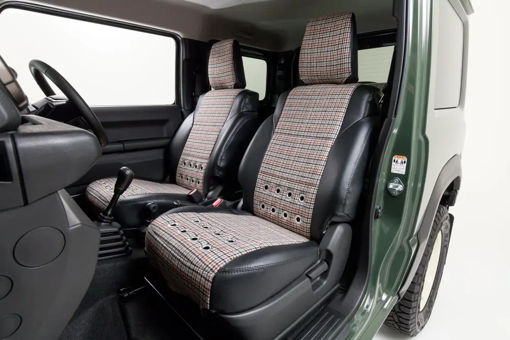DAMD "little D" Seat Cover [BEIGE x HOUNDSTOOTH] for Suzuki Jimny