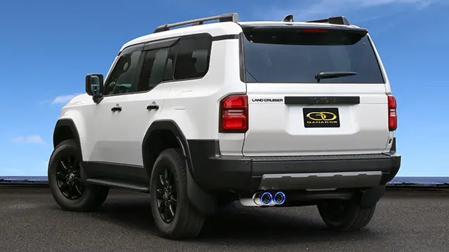 GANADOR Dual Oval Titanium Tail Muffler for LC250 VX Gasoline GVS-062BL