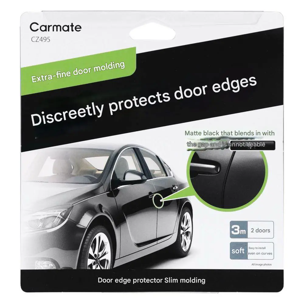 CARMATE DOOR EDGE PROTECTOR SLIM MOLD BLACK TYPE