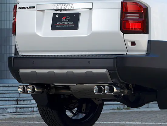 ELFORD Type X Square Tail 4-Pipe Muffler for Land Cruiser 250
