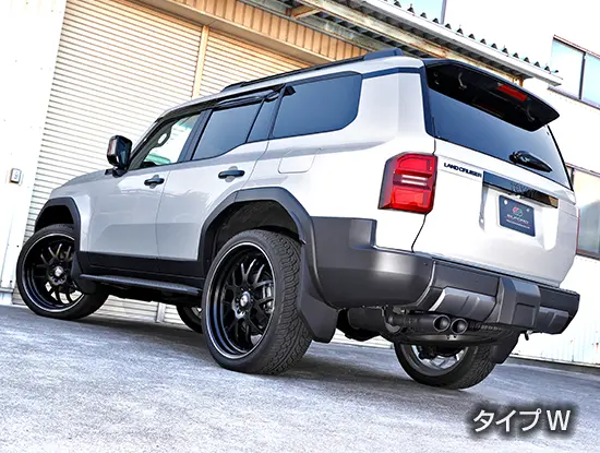 ELFORD Split Black Dual Muffler for Land Cruiser 250