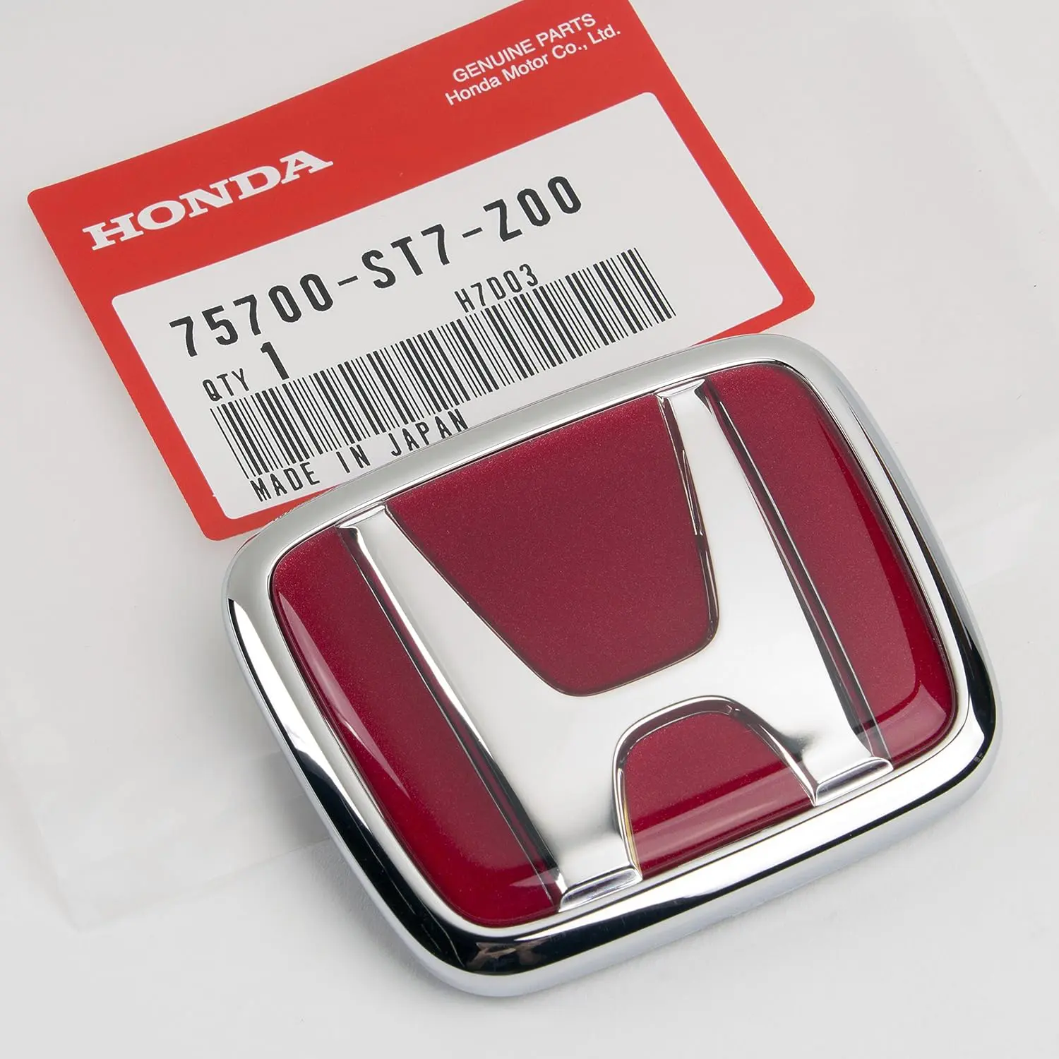 Honda Genuine Red Emblem 75700-ST7-Z00