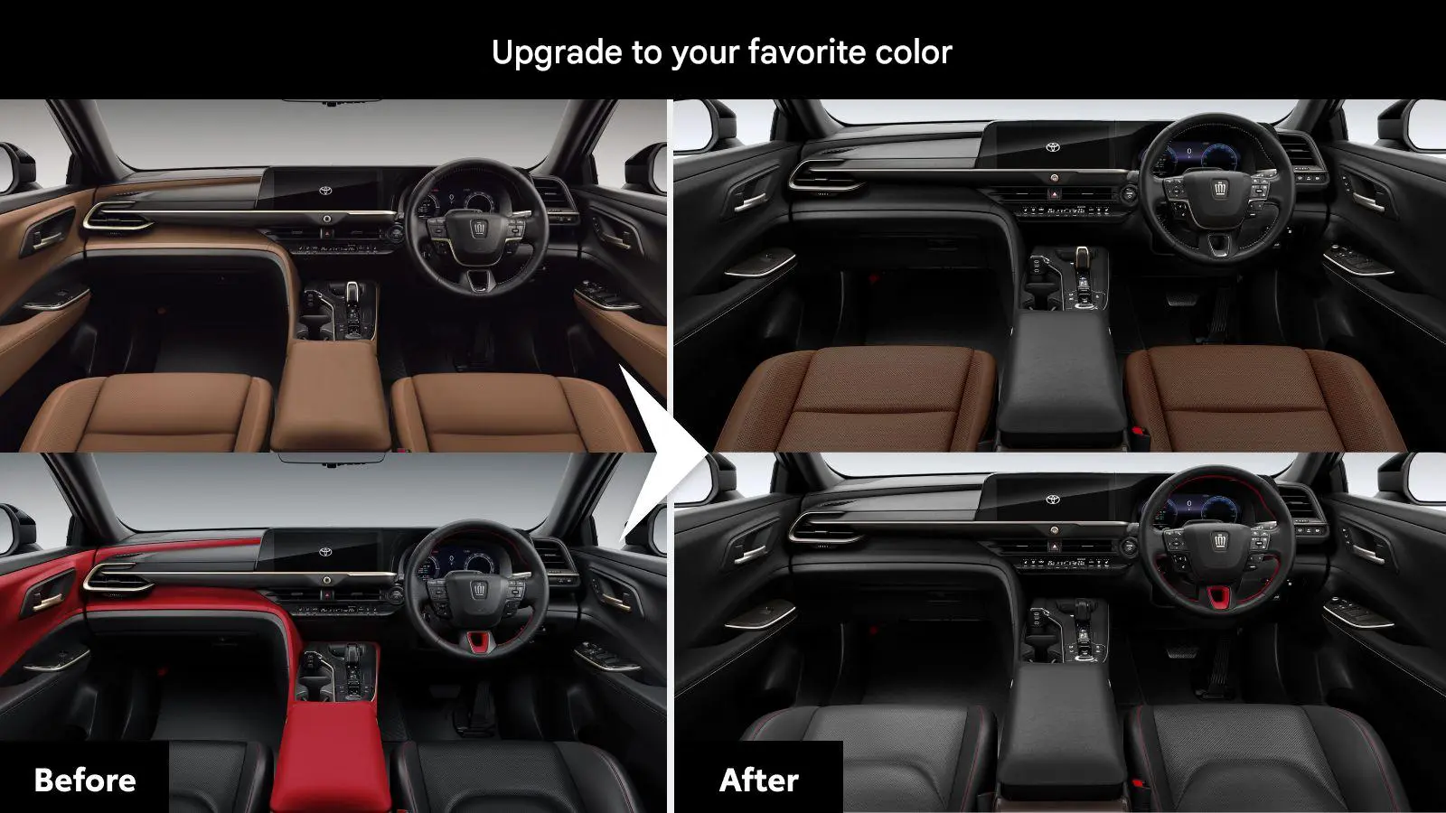Toyota Genuine 70th Anniversary Interior Color Upgrade for Toyota Crown