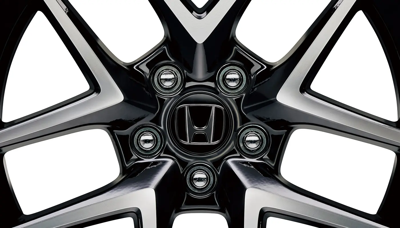 HONDA GENUINE ALUMINUM WHEEL CENTER CAPS (BLACK H MARK) FOR STEPWGN 2022/5~
