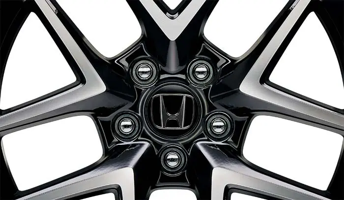 HONDA GENUINE ALUMINUM WHEEL CENTER CAPS (BLACK H MARK) FOR ZR-V