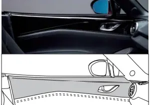 MAZDA GENUINE DOOR UPPER TRIM FOR ROADSTER