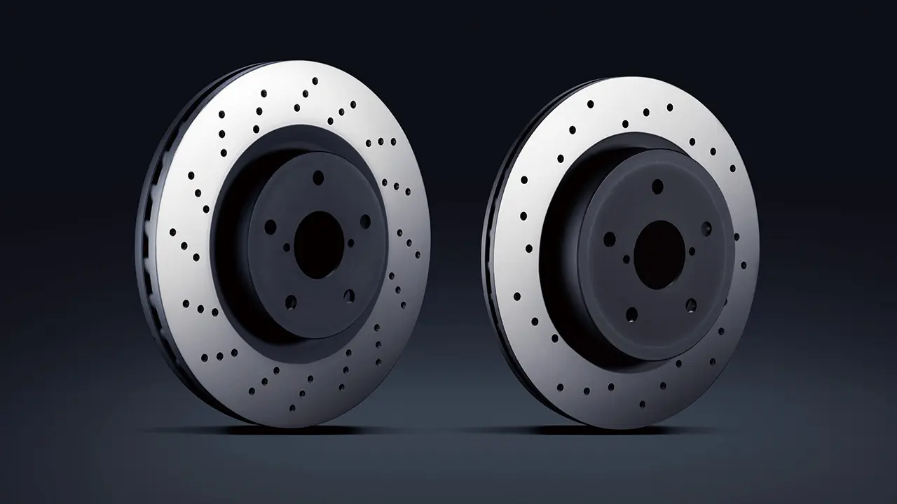 SUBARU GENUINE STI DRILLED BRAKE DISCS FOR WRX S4
