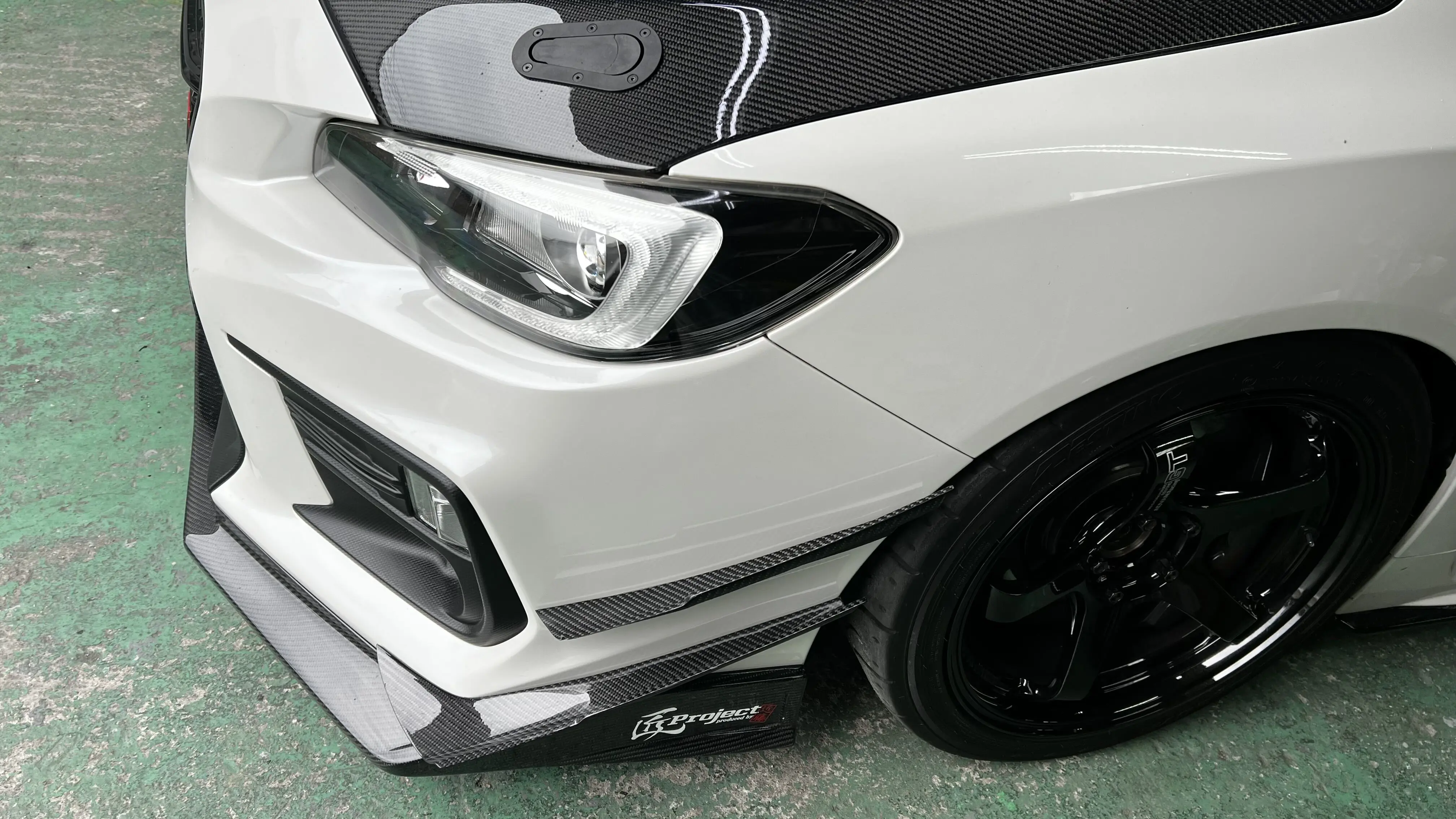 KONDO-ENGINEERING TAKUMI PROJECT CARBON TWIN CANARDS [KIWAMI] UPPER & LOWER SET FOR WRX STI LATE MODEL BUMPERS