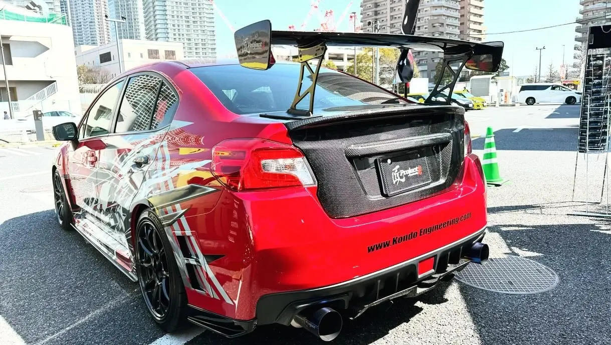 KONDO-ENGINEERING TAKUMI PROJECT EXTREME HARDNCARBON STANDARD TYPE GT WING FOR SUBARU WRX STI / WRX S4