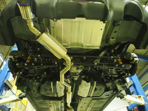 UNLIMITED WORKS 60mm LEFT SINGLE-OUTLET FULL TITANIUM EXHAUST FOR TOYOTA 86 / SUBARU BRZ