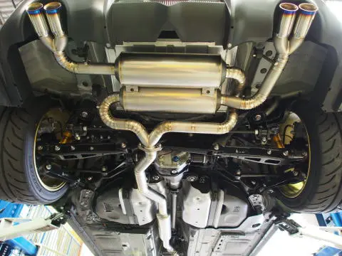 UNLIMITED WORKS 60mm QUAD-OUTLET FULL TITANIUM EXHAUST FOR TOYOTA 86 / SUBARU BRZ